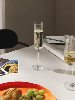 Set di 4 flute da champagne in cristallo Xavia