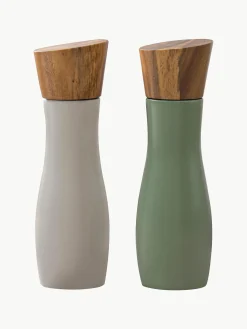 Set di macina sale e pepe con coperchio in legno di acacia Essentials 2 pz