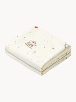 Set di 2 panni in mussola di cotone organico Carousel