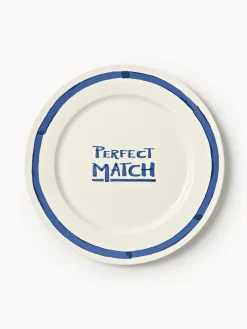 Set di 4 piatti piani in porcellana con motivo decorativo Tutti