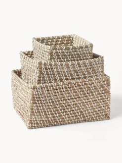 Set di 3 scatole in fibra naturale Aleya