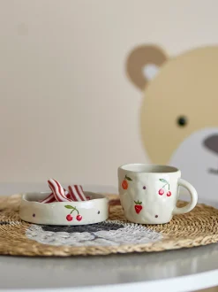 Set di 2 stoviglie per bambini dipinte a mano Tatiana