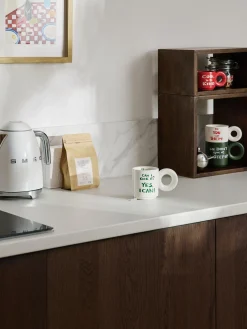 Set di 2 tazze impilabili in porcellana con motivo decorativo Tutti