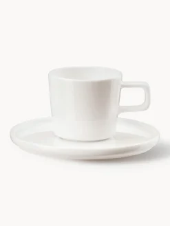 Set di 6 tazzine da caffè con piattino in Fine Bone China Oco