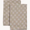 Set di 2 tovaglioli in cotone organico Checki