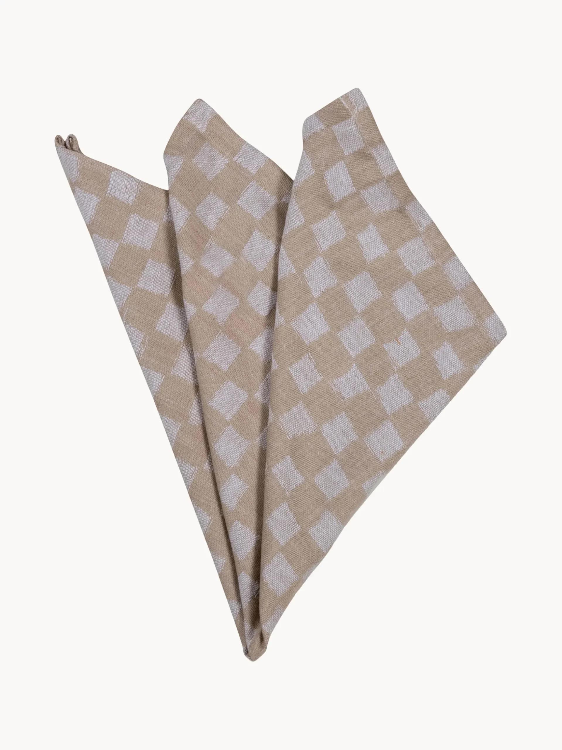 Set di 2 tovaglioli in cotone organico Checki
