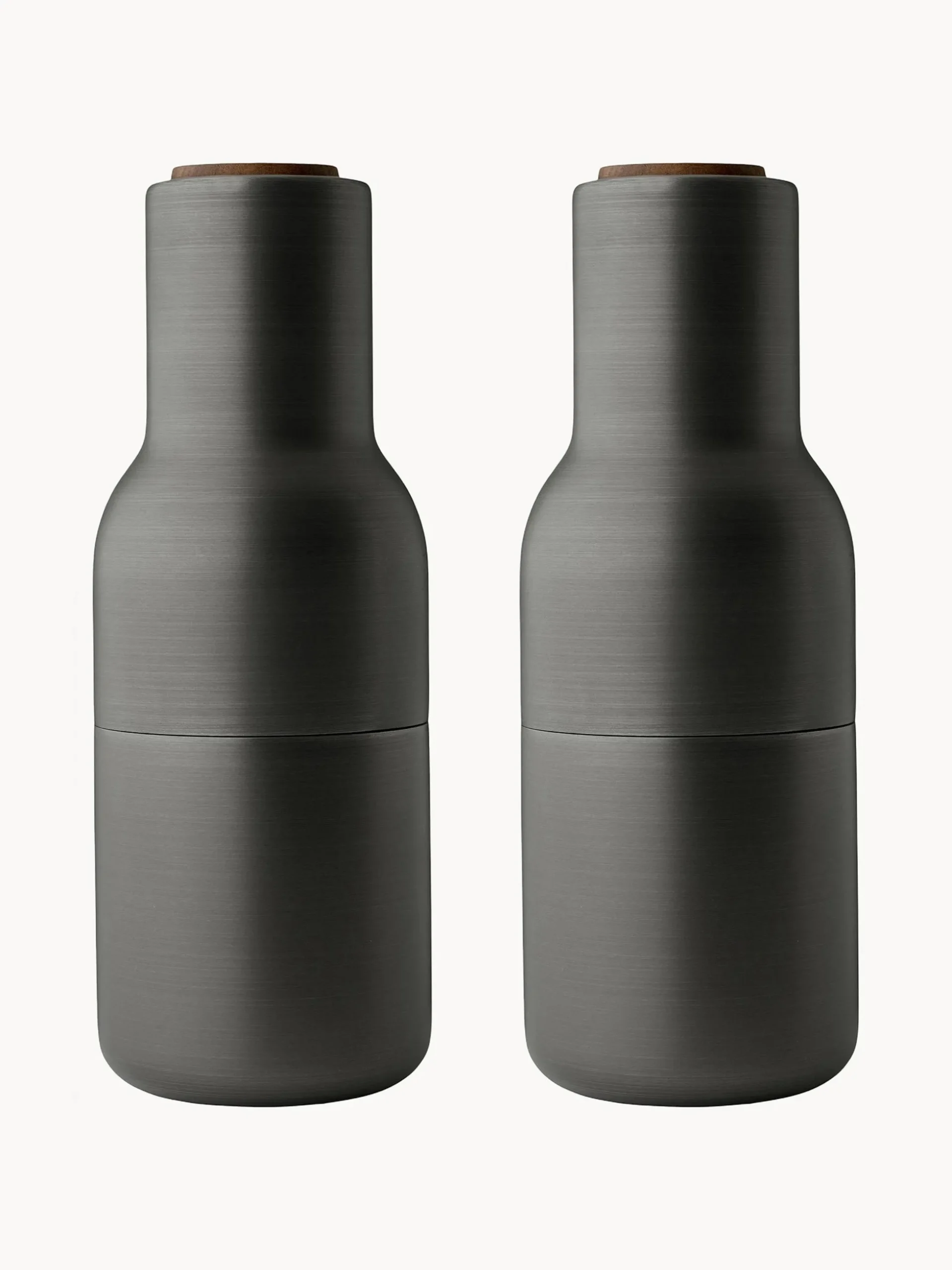 Set macina sale e pepe con coperchio in legno di noce Bottle Grinder 2 pz