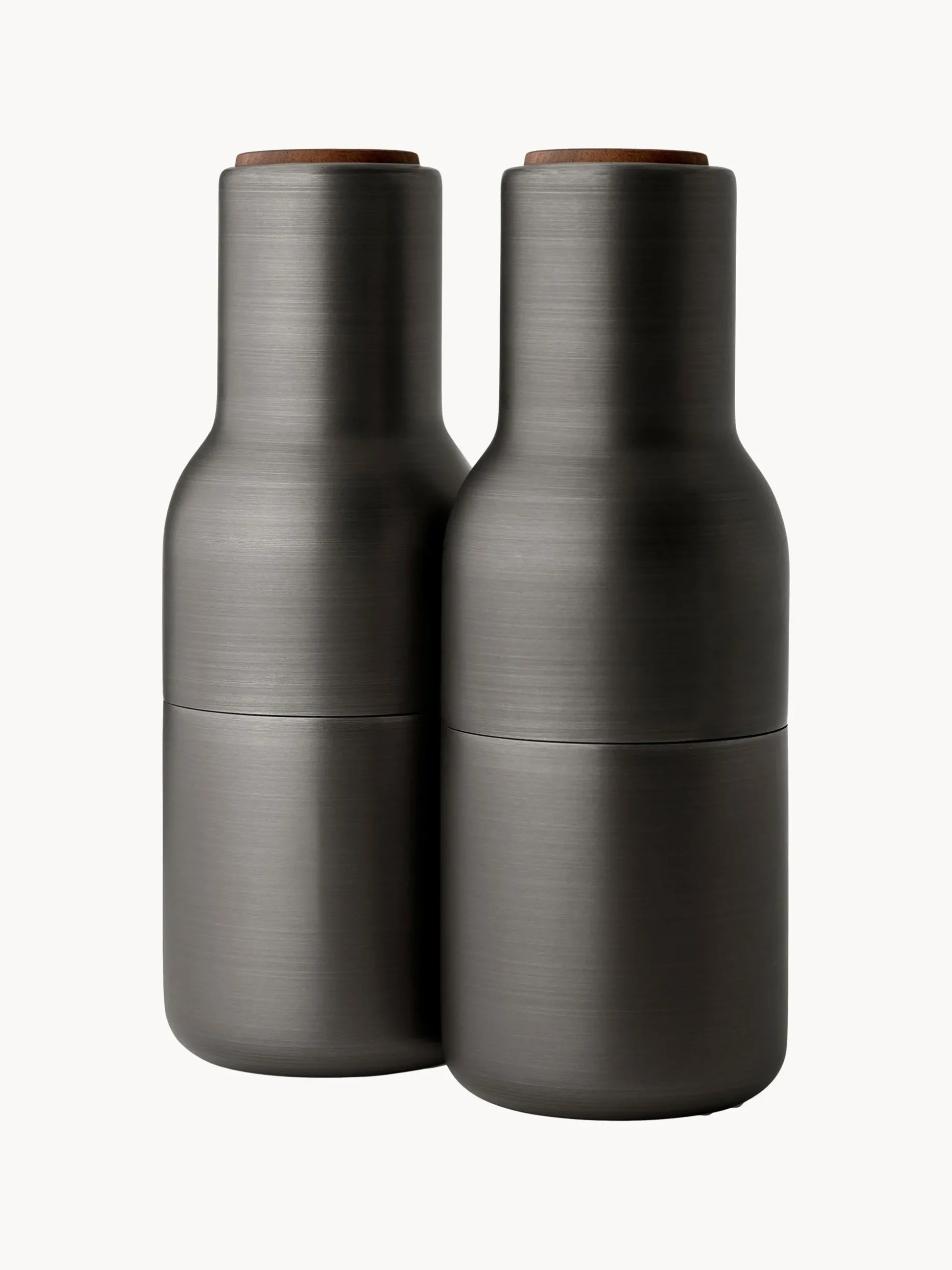 Set macina sale e pepe con coperchio in legno di noce Bottle Grinder 2 pz