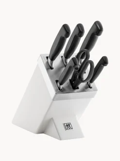 Set portacoltelli autoaffilante con 5 coltelli e 1 forbice Vier Sterne