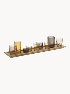 Set portalumini in vetro Wessel 10 pz