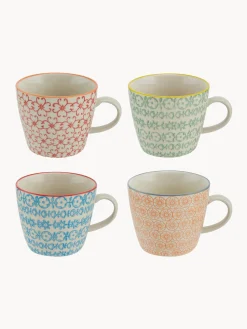 Set 4 tazze con motivo piccolo Carla