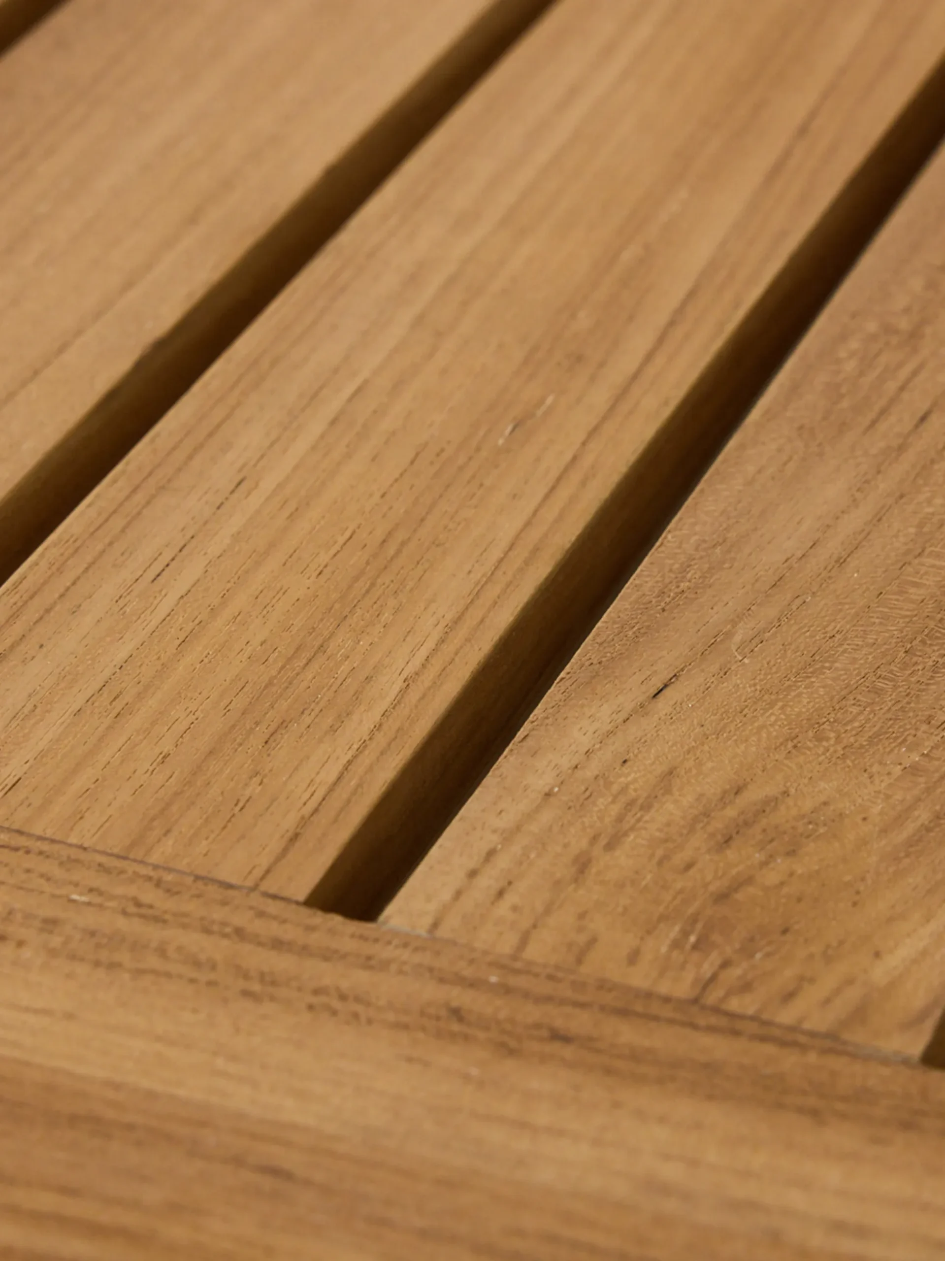 Sgabello da giardino in legno di teak Stracciatella