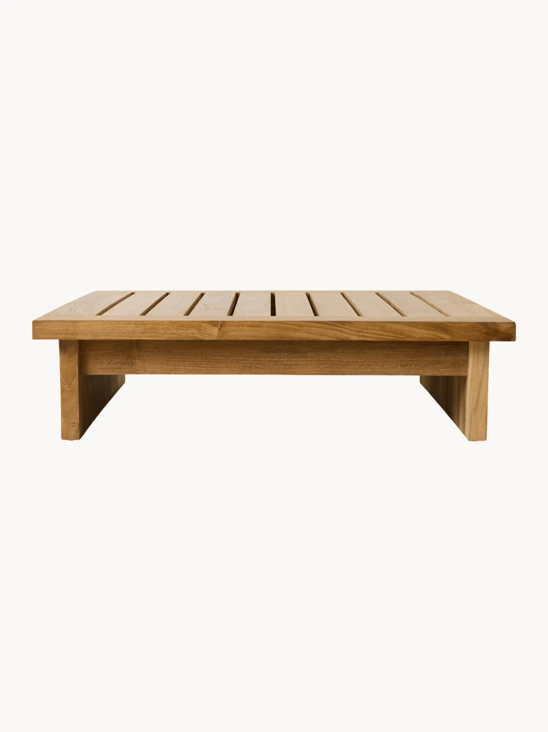 Sgabello da giardino in legno di teak Stracciatella