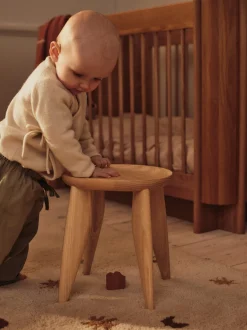 Sgabello per bambini in legno di frassino Feve
