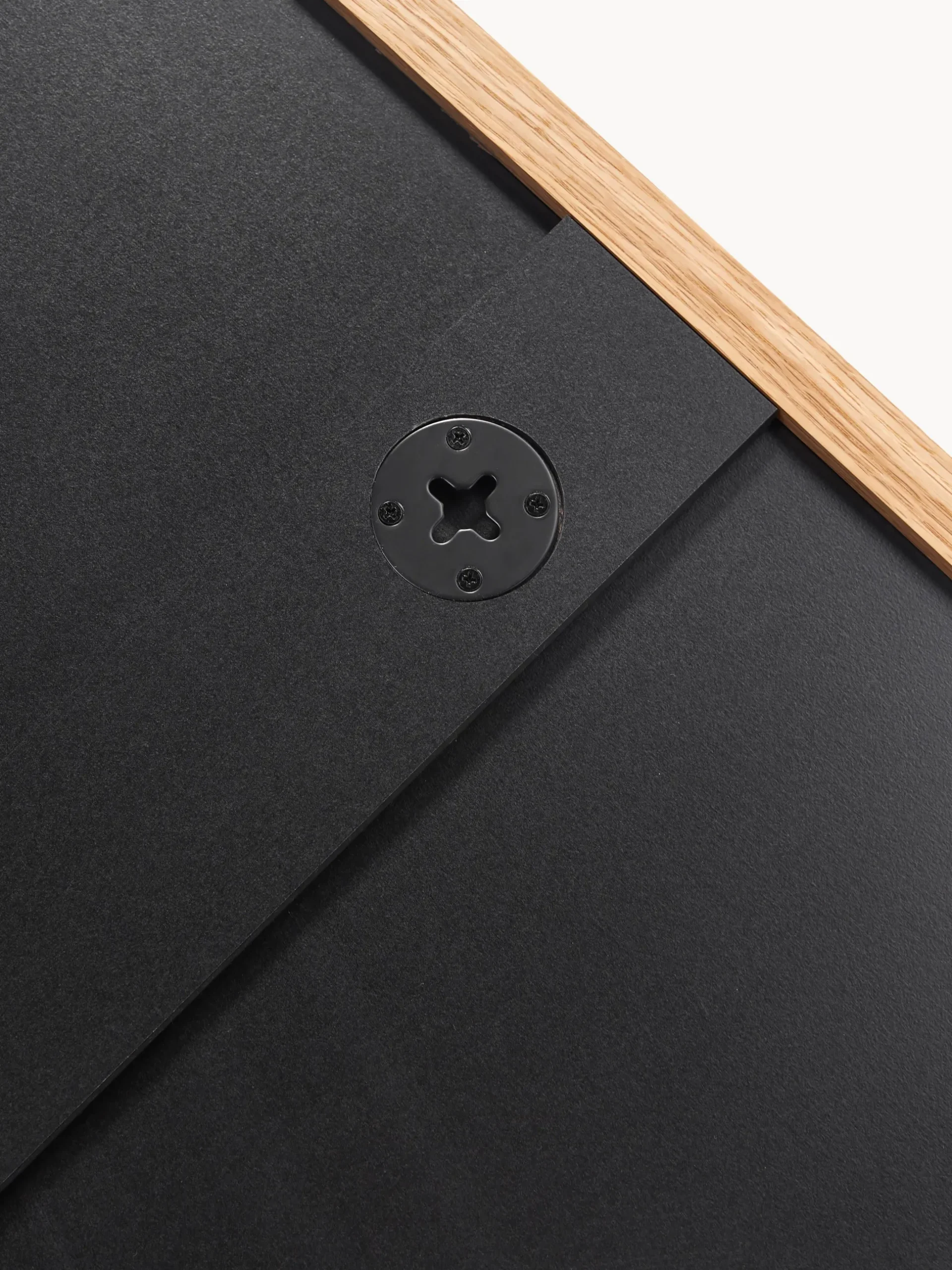 Specchio rettangolare da parete con cornice in legno di quercia Avery