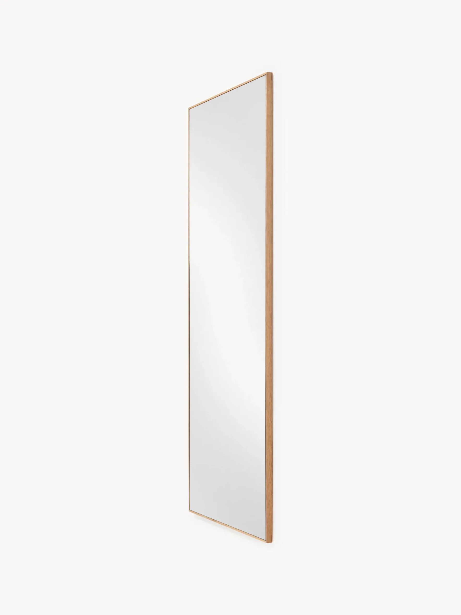 Specchio rettangolare da parete con cornice in legno di quercia Avery