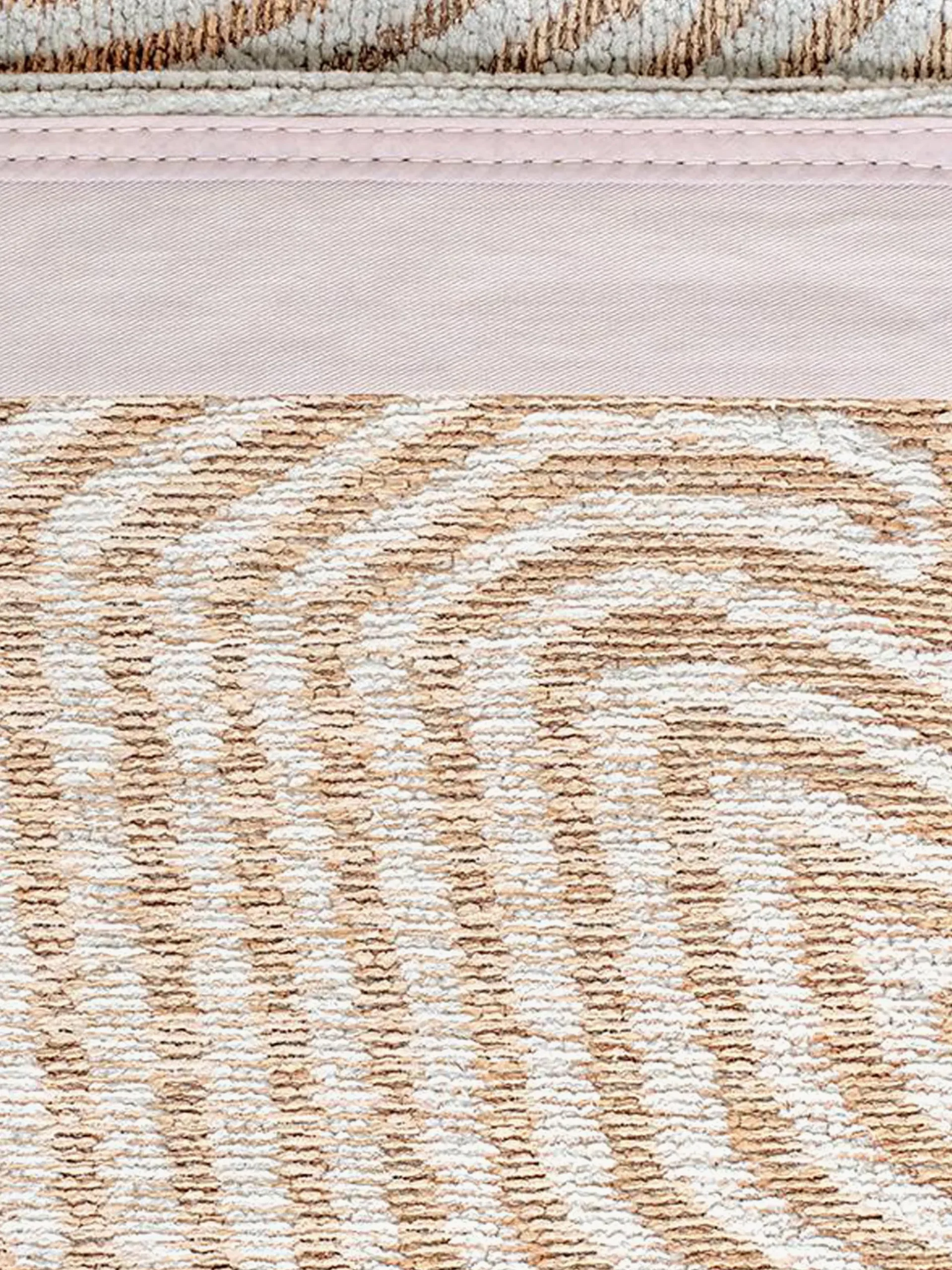 Tappeto rotondo jacquard lavabile da interno-esterno Coral