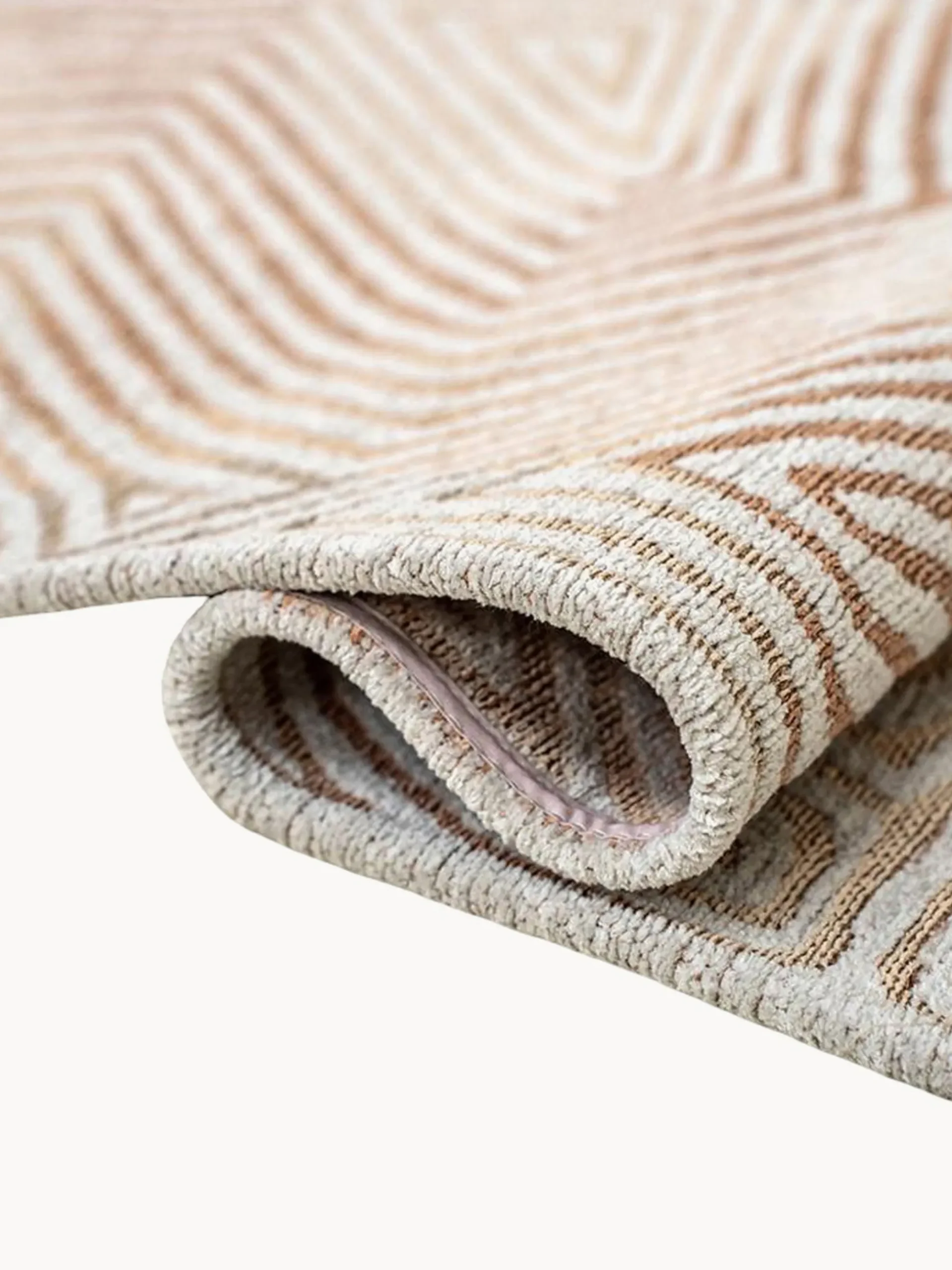 Tappeto rotondo jacquard lavabile da interno-esterno Coral