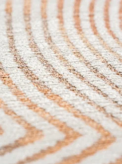 Tappeto rotondo jacquard lavabile da interno-esterno Coral