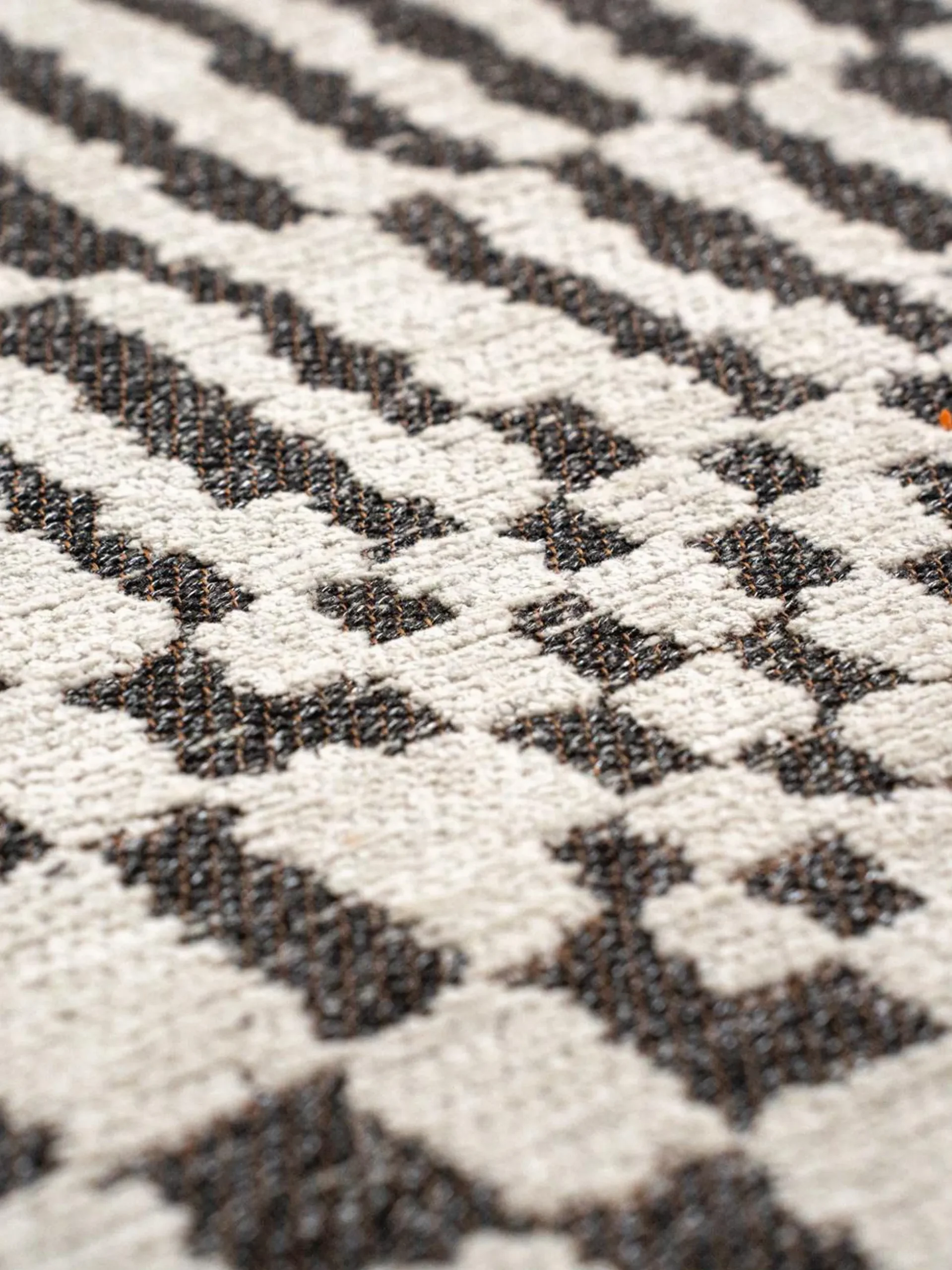 Tappeto rotondo jacquard lavabile da interno-esterno Berber