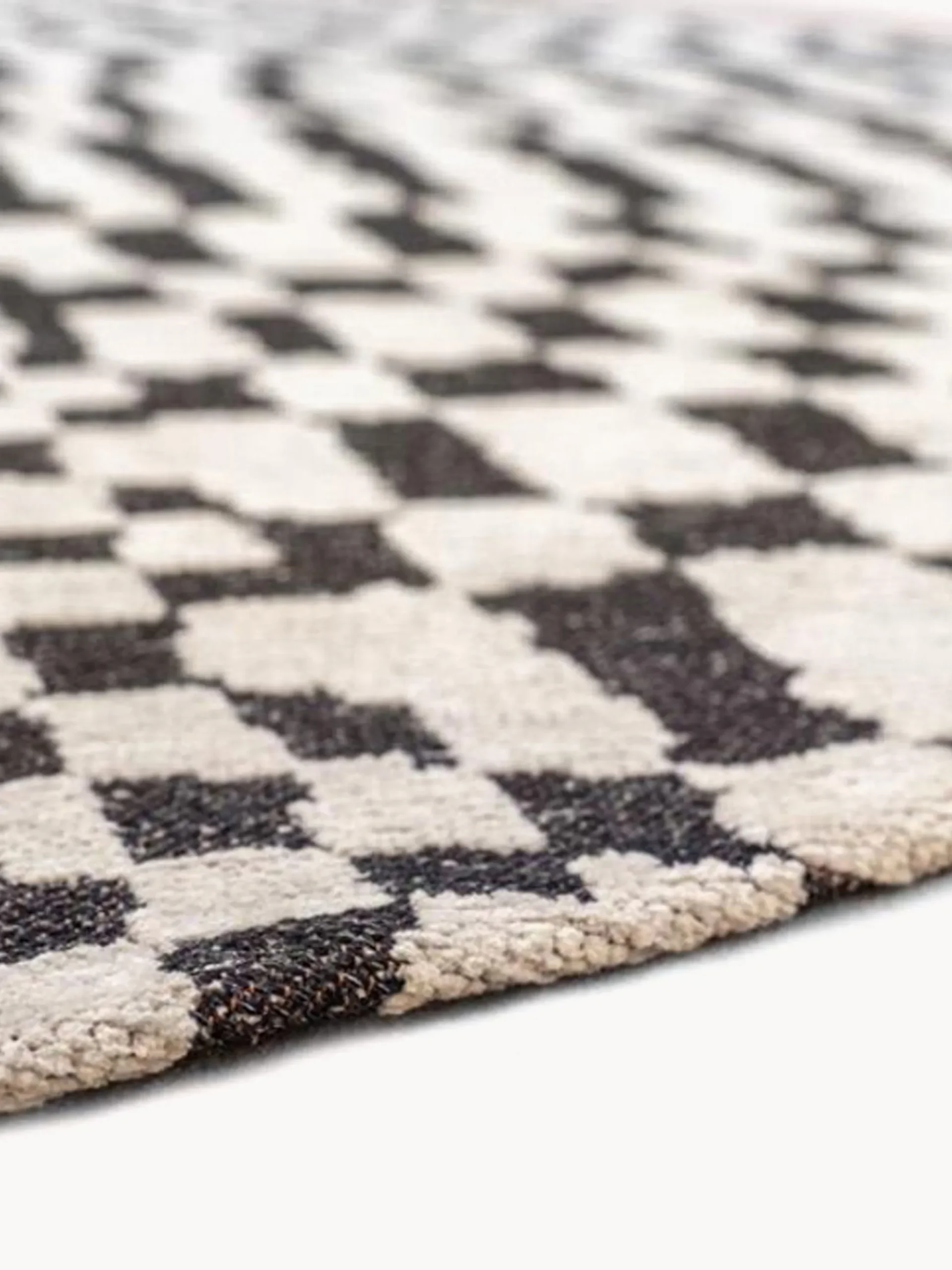 Tappeto rotondo jacquard lavabile da interno-esterno Berber