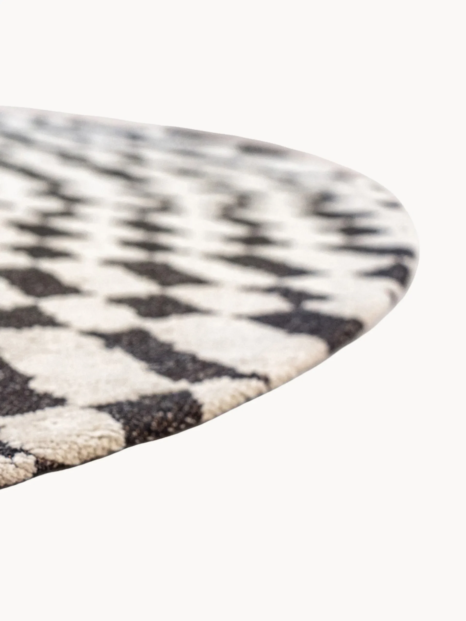 Tappeto rotondo jacquard lavabile da interno-esterno Berber