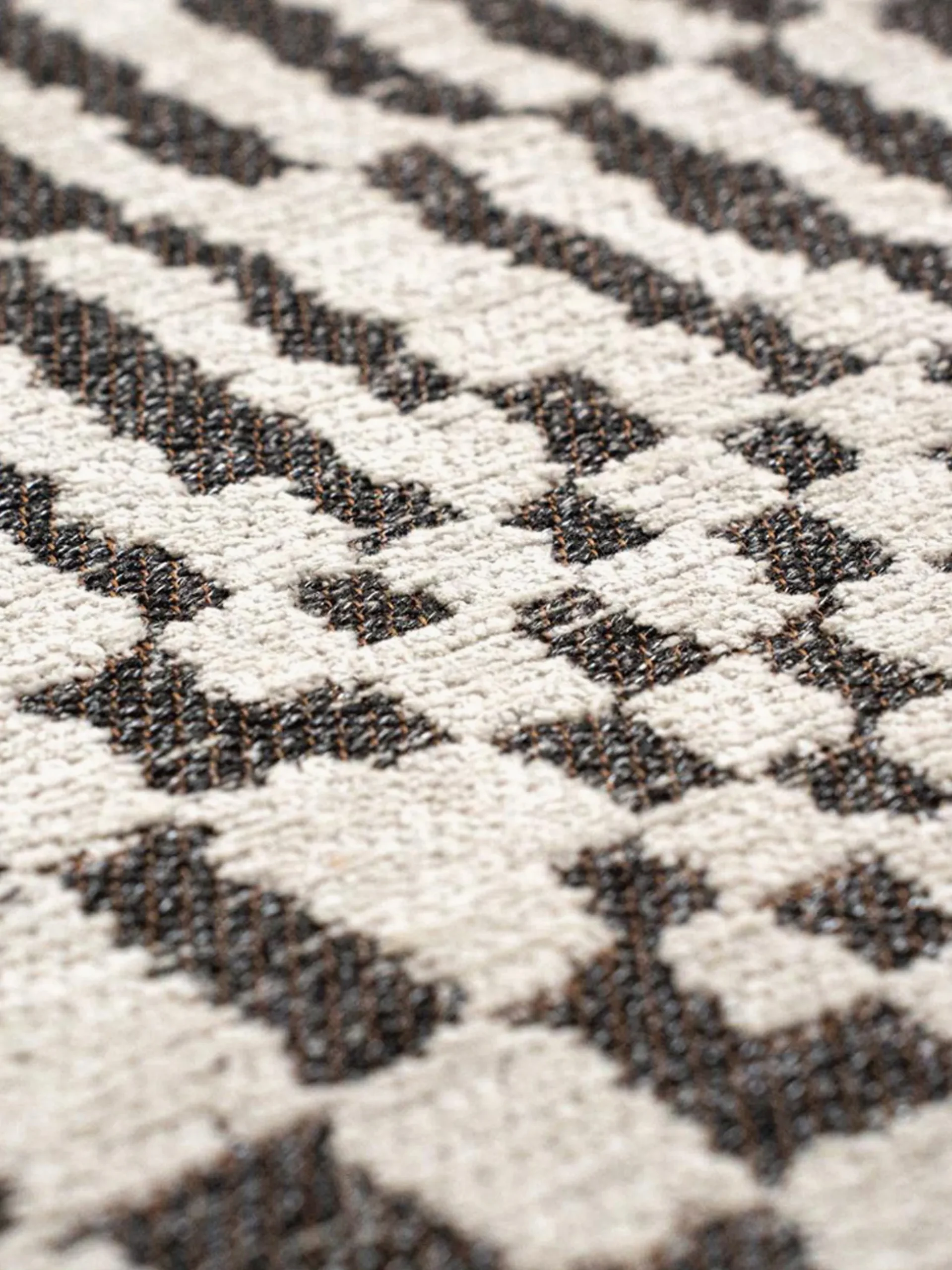 Tappeto rotondo jacquard lavabile da interno-esterno Berber