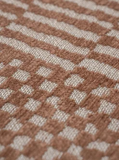 Tappeto rotondo jacquard lavabile da interno-esterno Berber