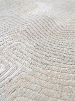 Tappeto rotondo jacquard lavabile da interno-esterno Coral