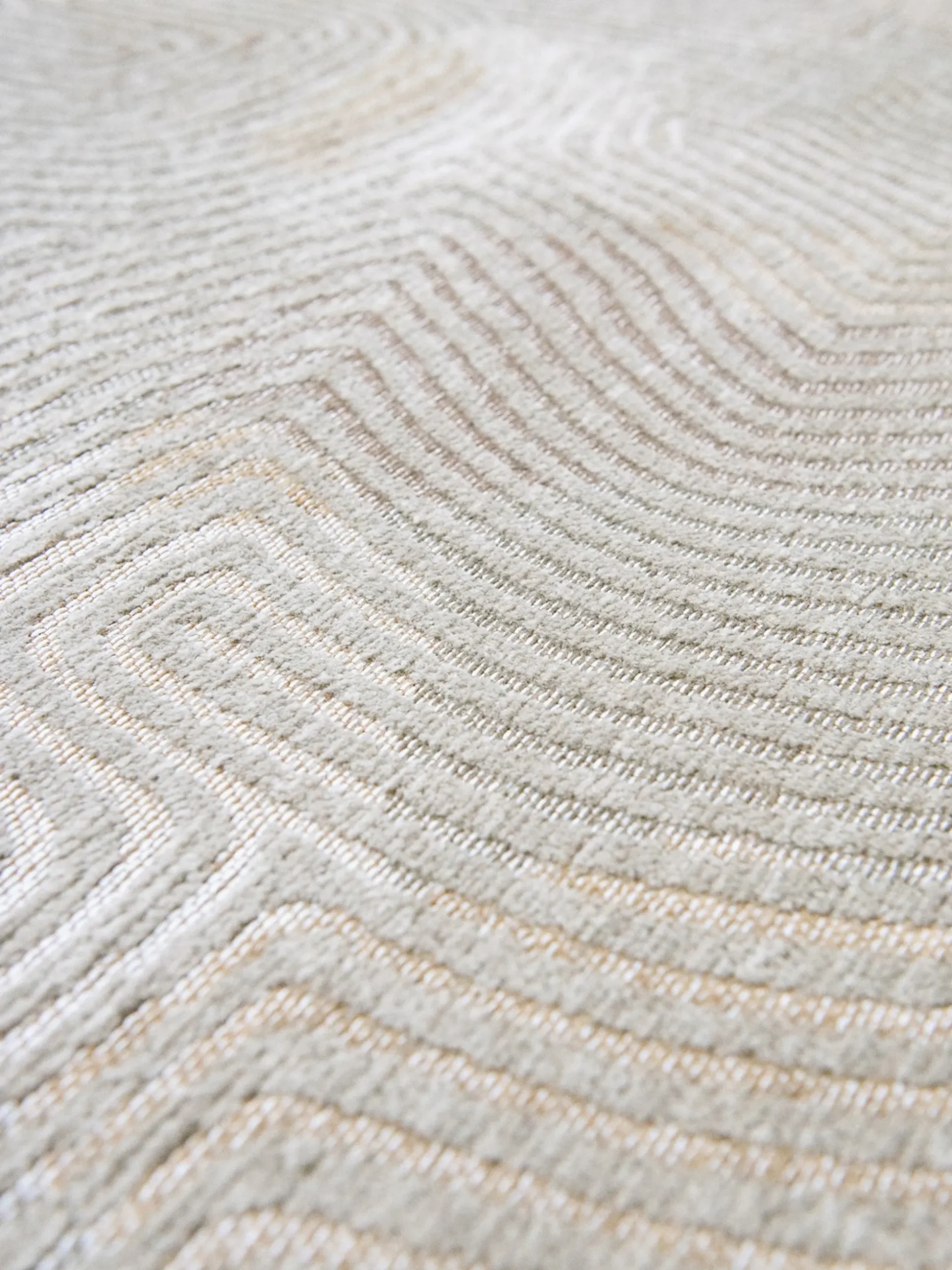 Tappeto rotondo jacquard lavabile da interno-esterno Coral