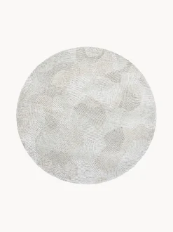 Tappeto rotondo jacquard lavabile da interno-esterno Coral