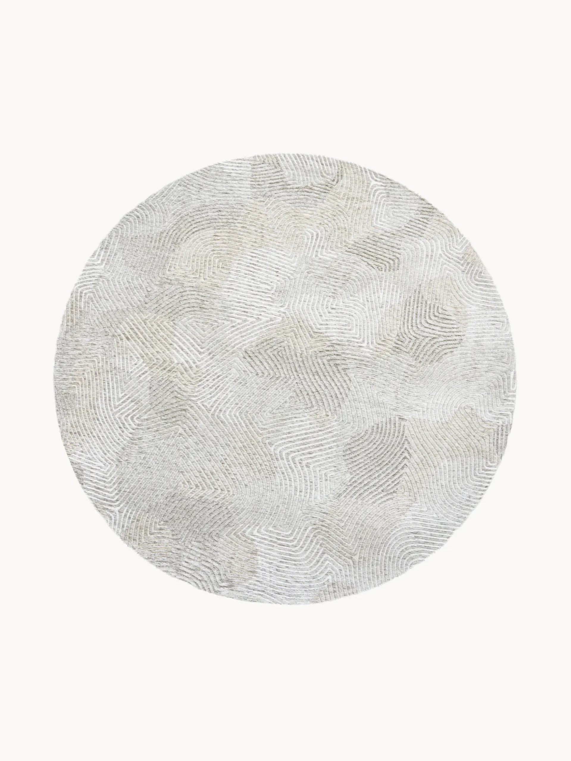 Tappeto rotondo jacquard lavabile da interno-esterno Coral
