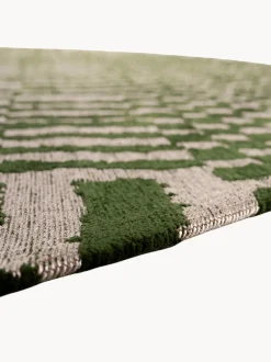 Tappeto rotondo jacquard lavabile da interno-esterno Berber