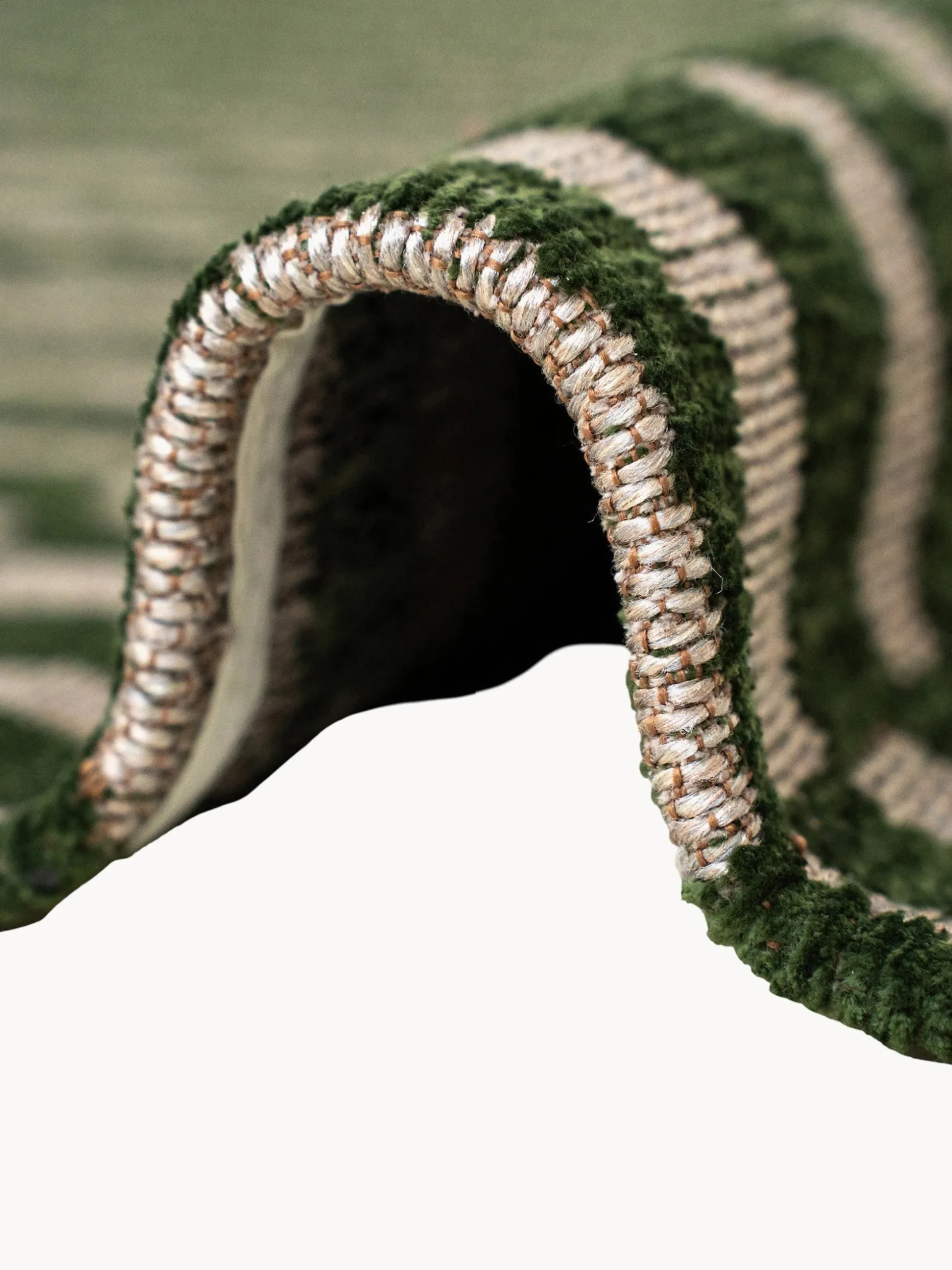 Tappeto rotondo jacquard lavabile da interno-esterno Berber
