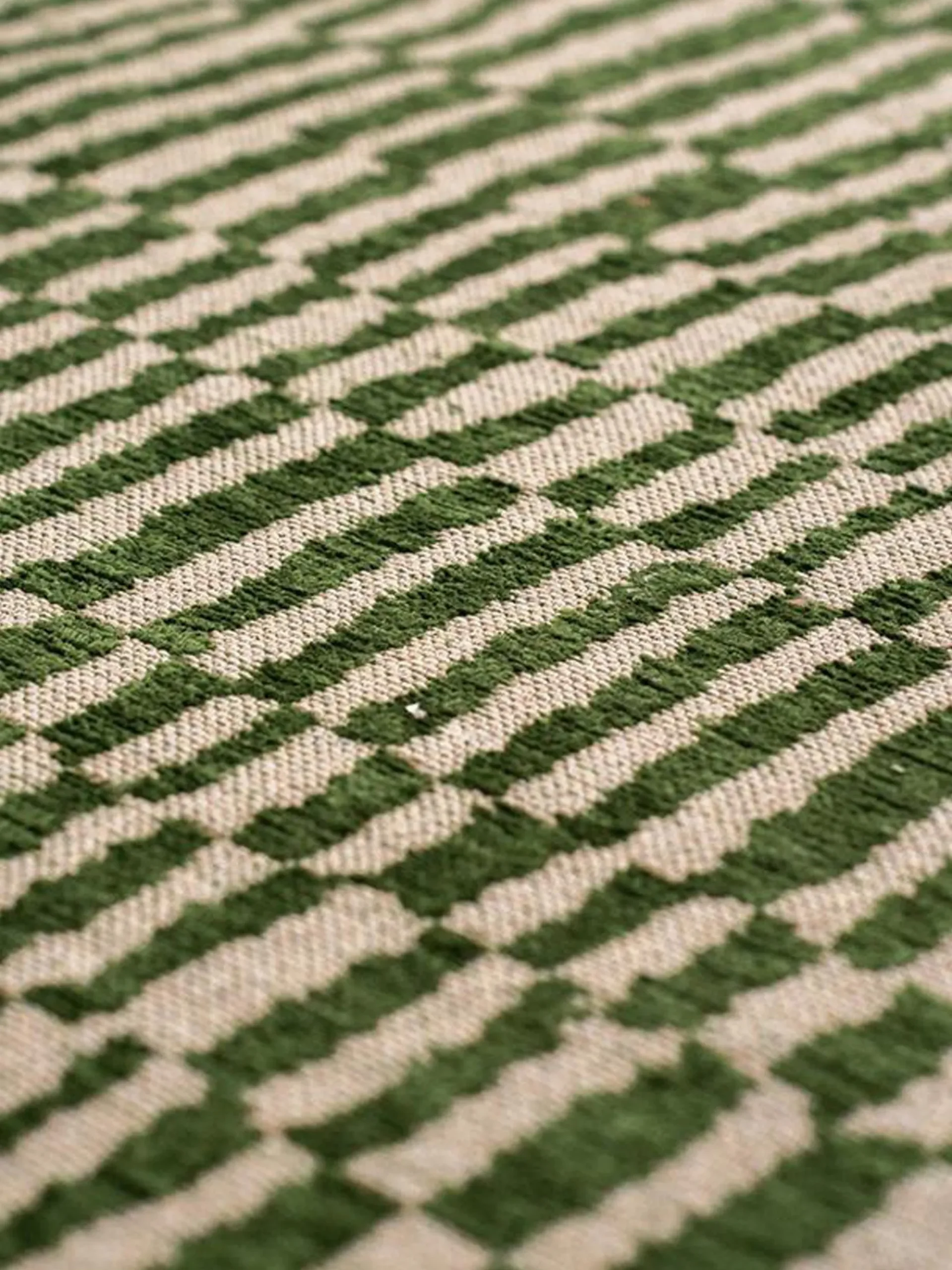 Tappeto rotondo jacquard lavabile da interno-esterno Berber