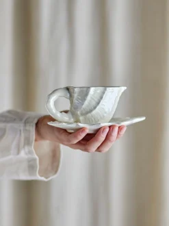 Tazza da caffè con piattino Shellie