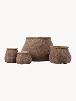 Vaso in cemento fatto a mano Faux-Puff, alt. 17 cm