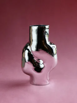 Vaso in vetro fatto a mano Gleam, Alt. 32 cm