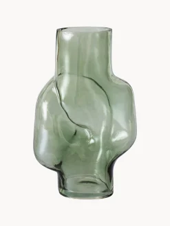 Vaso in vetro fatto a mano Gleam, Alt. 32 cm