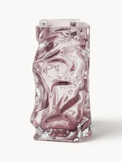Vaso in vetro soffiato Ice, alt. 25 cm