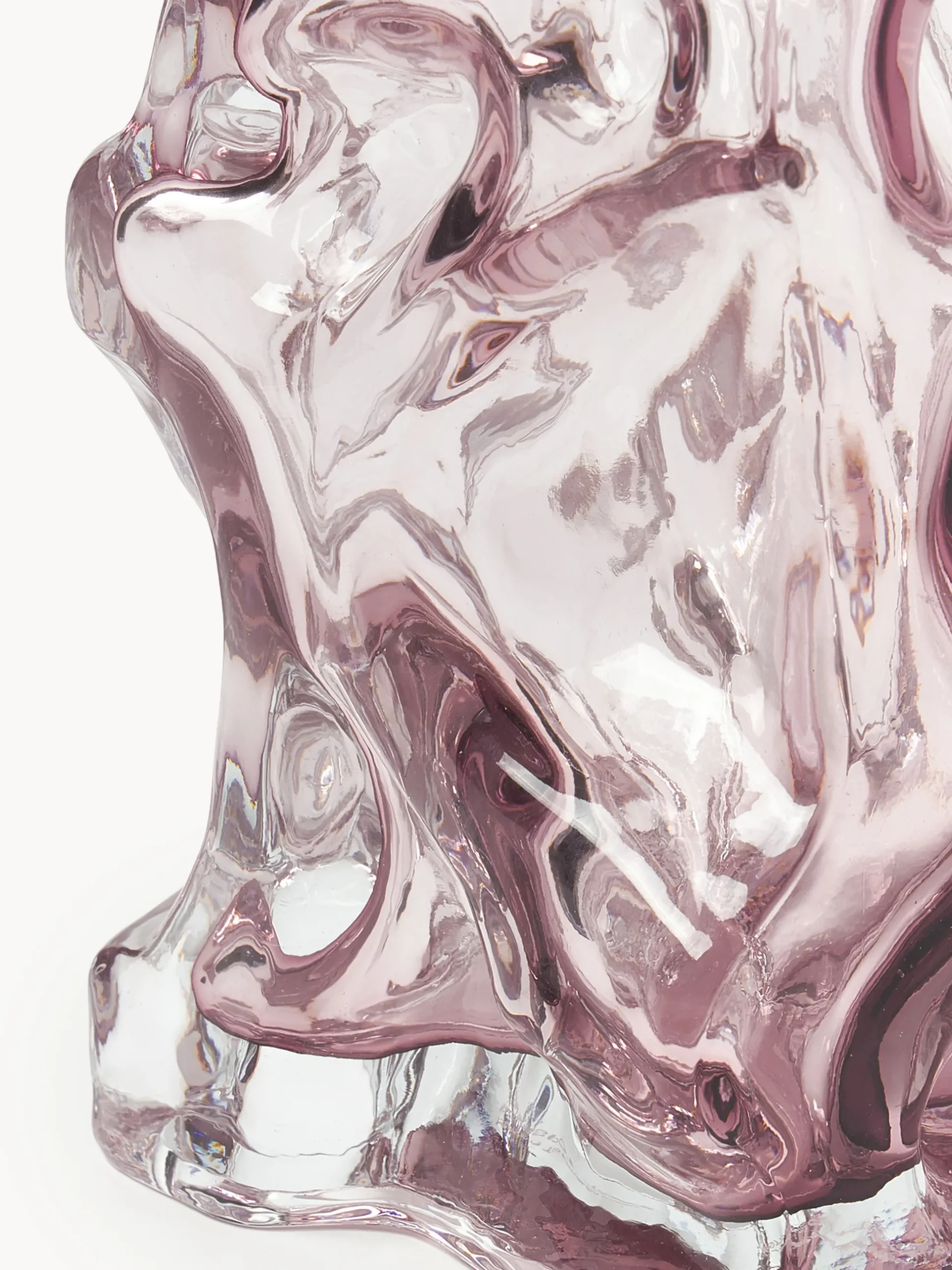 Vaso in vetro soffiato Ice, alt. 25 cm