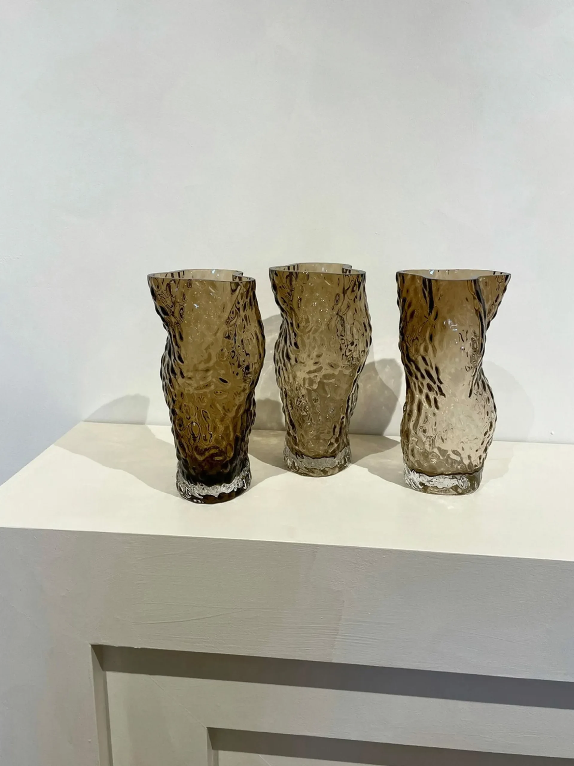 Vaso in vetro soffiato Ostrea Rock, alt. 30 cm