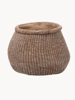 Vaso per fiori in cemento fatto a mano Faux-Puff, alt. 19 cm